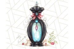 Gothic Fairy &amp; Potion Clipart, Dark Fantasy PNG Printable Product Image 4