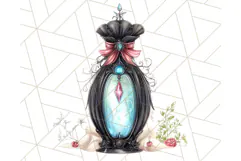 Gothic Fairy & Potion Clipart, Dark Fantasy PNG Printable Product Image 4