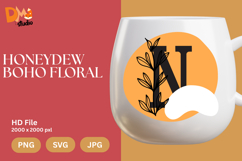 Honeydew Boho Floral Monogram Product Image 1