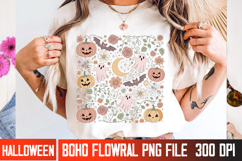 Spooky Floral Halloween Vector | Elegant Fall Shirt Design Product Image 2