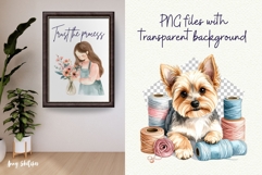 Cozy Craft Girl Watercolor Clipart Product Image 5