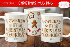 Christmas Cookies mug wrap PNG, Christmas mug template PNG Product Image 2