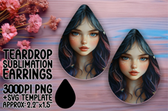 Chic Teardrop Earrings Template Art , Fairy Product Image 1