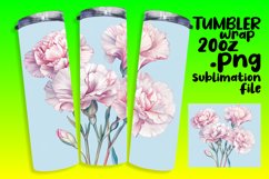 Watercolor Flowers Tumbler Wrap for Sublimation 20oz Product Image 1