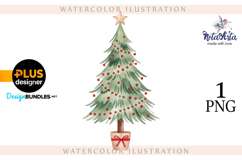 Watercolor Christmas Tree, Christmas tree, Happy Christmas Product Image 1