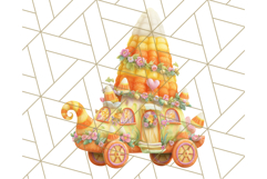 Creepy Carnival Halloween Clipart PNG with Hayride Art Product Image 4