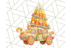 Creepy Carnival Halloween Clipart PNG with Hayride Art Product Image 4