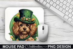 St. Patrick&#039;s Day DOG Sublimation Mouse Pad Design Product Image 1