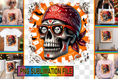 RADIANT TOTE BAG Designs PNG, Skull Product Image 1