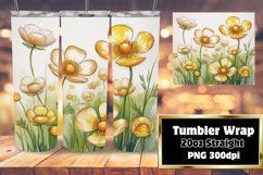 Unique 20oz Gift Tumbler Template , Flowers Product Image 1