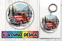 Snowflake Magic Round Ornament Sublimation Product Image 1