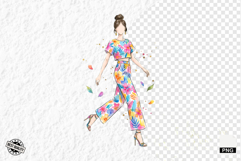 Fashionable Summer Girl Clipart Product Image 1