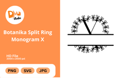 Botanika Split Ring Monogram Product Image 1