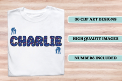 Father’s Day Alphabet clipart, father’s day letters doodle Product Image 3