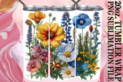 Radiant Meadow of Flowers Tumbler Wrap Product Image 1