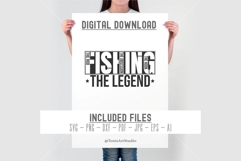 Fishing The Legend SVG Design for Cricut and Shirts Product Image 2