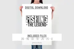 Fishing The Legend SVG Design for Cricut and Shirts Product Image 2