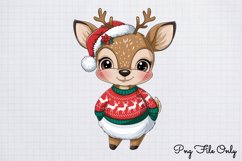 Woodland Christmas Animals Cliparts PNG Product Image 1
