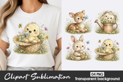 Baby Chick Spring Clipart PNG Product Image 1