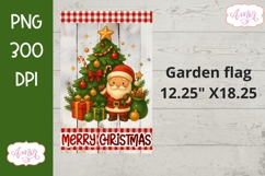 Hello Christmas garden flag PNG, Cute Santa PNG design Product Image 2