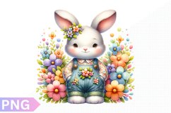 Spring Bunny Clipart - Bunny sublimation PNG Design Product Image 1