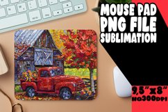 Rustic Truck Autumn Mouse Pad PNG Print Product Image 1