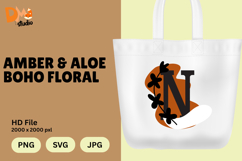 Amber &amp; Aloe Boho Floral Monogram Product Image 1