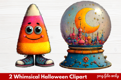 Whimsical Halloween Clipart ,Hand-Drawn Fall Holiday Product Image 1
