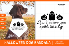 Funny Halloween Dog Bandana Quote SVG | I Pee Easily Product Image 1