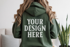 Forest Green Gildan 18500 Hoodie Sweatshirt Mockup, Unisex Product Image 1