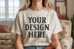 Comfort Colors 1717 Ivory T-Shirt Mockup Product Image 1