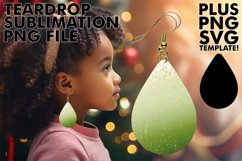 Elegant Sublimation: Glitter Teardrop Charms Product Image 1