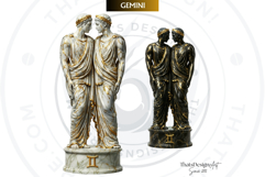 Marble Statues Zodiac Astrology Mythological Clipart Set Product Image 10