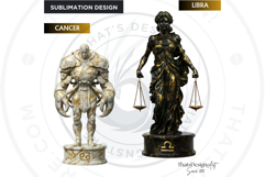 Marble Statues Zodiac Astrology Mythological Clipart Set Product Image 8