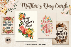 Mother&#039;s Day Card Happy MOM flower Printable Gift Card_24 Product Image 1
