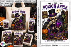 Funny Halloween Tarot Card, Poison Apple Halloween Skeleton Product Image 1