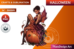 Pumpkin queen Clipart, Halloween Girl,Autumn clipart PNG Product Image 1