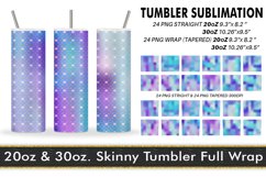 Sublimation Tumbler art deco line gold unicorn gradient Product Image 1