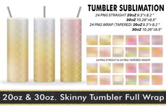 Sublimation Tumbler gold line grid color gradient Product Image 1