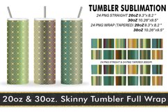 Sublimation Tumbler art deco line gold green gradient Product Image 1