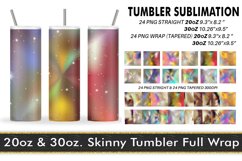 12 Sublimation Tumbler rainbow gradient metallic color shine Product Image 1