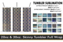 12 Variations Tumbler gold art deco pattern blue gradient Product Image 1