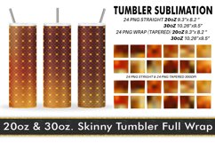 Sublimation Tumbler art deco line gold brown gradient Product Image 1