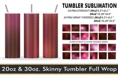 Sublimation Tumbler art deco gold line dark pink gradient Product Image 1