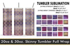 12 Variations Tumbler gold art deco pattern purple gradient Product Image 1