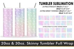 12 Variations Sublimation Tumbler geometric pattern rainbow Product Image 1