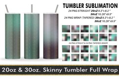 Sublimation Tumbler art deco gold line green gradient Product Image 1