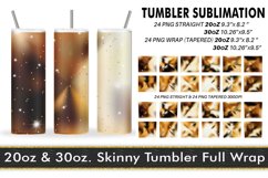 12 Sublimation Tumbler brown gradient metallic color shine Product Image 1