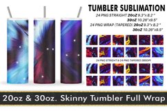 12 Variations Sublimation Tumbler pop art glitter dark blue Product Image 1