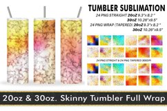12 Variations Sublimation tumbler marble gradient iridescent Product Image 1
